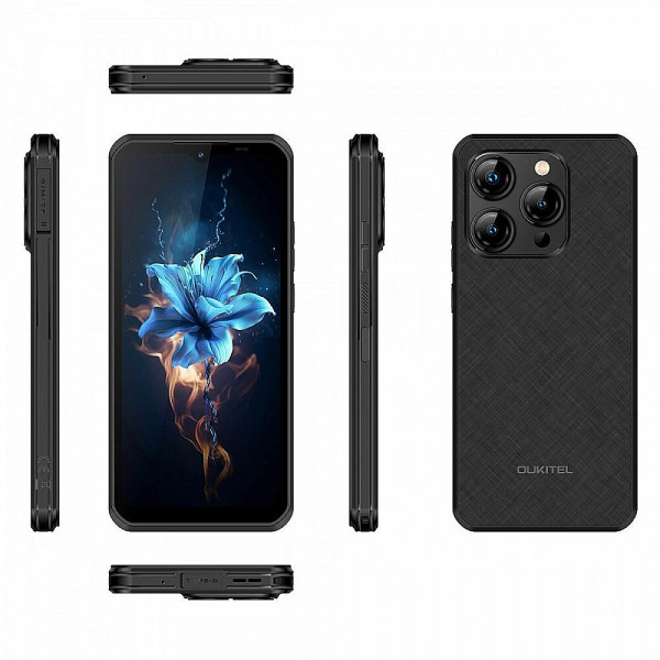 Смартфон Oukitel WP52 6.6" FHD+ /4GB/256GB MTK6100+ / 6500mAh / IP68 / 48+8Мп/NFC/ультратонкий/Black