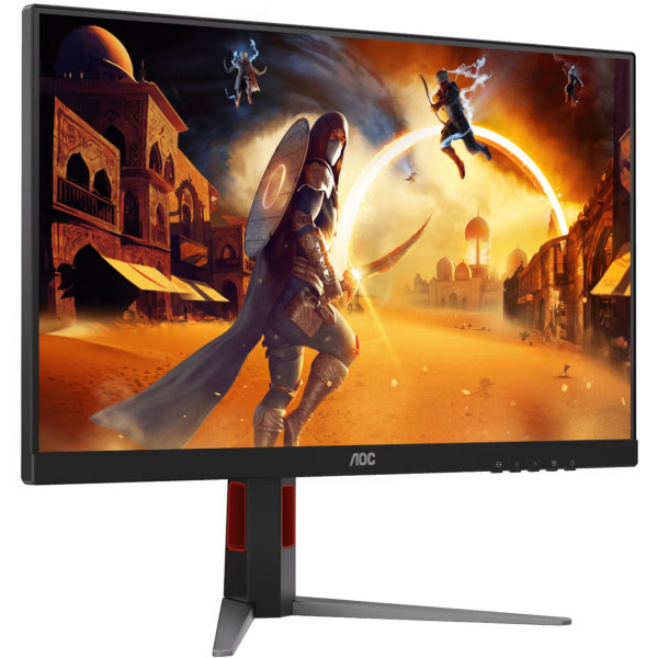 TFT 27" AOC Q27G4ZD, QD-OLED, 280Гц, 0,03мс, 2хHDMI, DP, USB-hub, HAS, Pivot, чорно-червоний