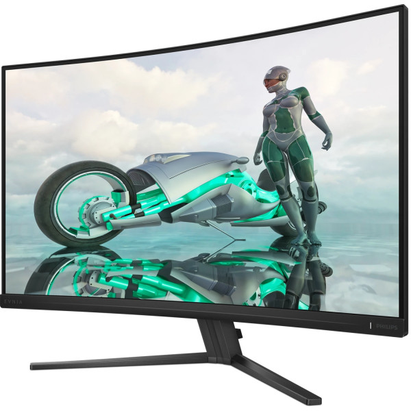TFT 31.5" Philips 32M2C3500L, QHD, Fast VA, 180hz, вигнутий, 180hz, 2хHDMI, DP, темно-сірий