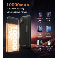 УМБ Choetech 10000mAh 22,5W PD 2xUSB-A, USB-C чорна