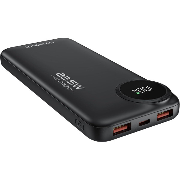 УМБ Choetech 10000mAh 22,5W PD 2xUSB-A, USB-C чорна
