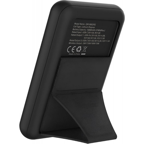 УМБ Energizer Magnetic Wireless 10000mAh 22.5W PD USB-A, USB-C In/Out, Black