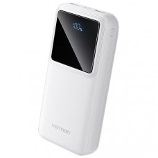 УМБ Vention 20000mAh 22.5W 3A,PD,QC 3.0, Micro-USB,USB-C,2xUSB-A, LED Display White