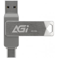 USB Flash AGI UE138A 64GB Dual Drive USB-C & USB-A USB 3.2 Gen1 Metal, Retail