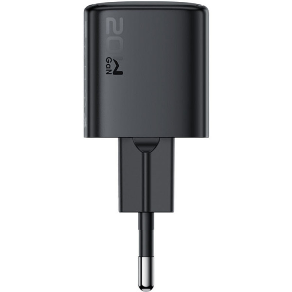 Зарядний пристрій 1xUSB-C 20W Gan A117 mini Fast Charger Black Acefast