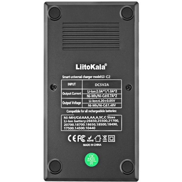 Зарядний пристрій LiitoKala Lii-C2 на 2 канали для NiMH і Li-ion