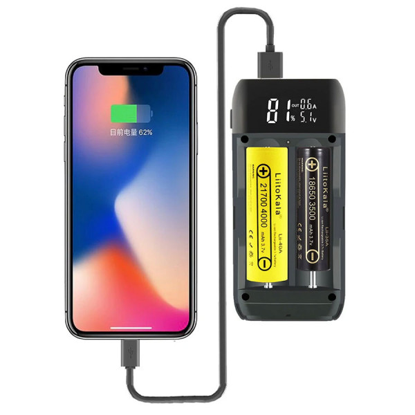 Зарядний пристрій LiitoKala Lii-MP2, QC3.0&PD3.0, Power Bank, без АКБ, Display