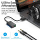 Звукова карта USB AUX jack, 2*TRRS (Mic + Ear) 1м Vention чорна