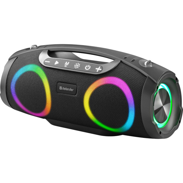 Акустична система 1.0 Defender Beatbox 30, 30Вт Bluetooth/RGB/FM/USB/TF/AUX/TWS чорна