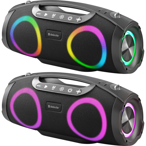 Акустична система 1.0 Defender Beatbox 30, 30Вт Bluetooth/RGB/FM/USB/TF/AUX/TWS чорна
