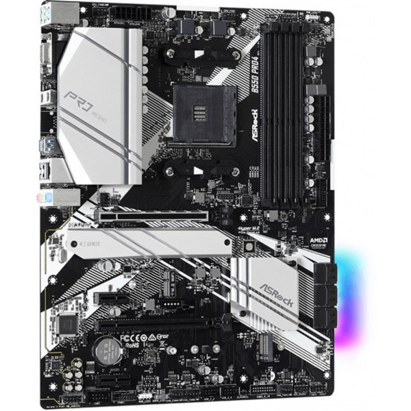 ASRock B550 Pro4 (AM4/B550, 4*DDR4, 2xPCIex16, HDMI/VGA, 6xSATAІІІ, 3xM.2, GLan, 7.1ch, ATX)