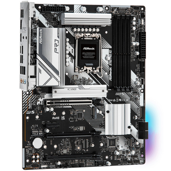 ASRock B760 PRO RS (1700/B760, 4*DDR5, 3xPCIex16, 4xSATAІІІ, 3xM.2, 2.5GLan, 7.1ch, ATX)