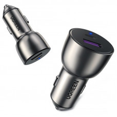 Автозарядка 2xUSB 36W (USB-C+USB-A) QC 3.0+ Косм. Сіра (CD213) UGREEN