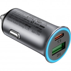 Автозарядка 2xUSB 95W (USB-C + USB-A) + cable USB-C B16 Acefast
