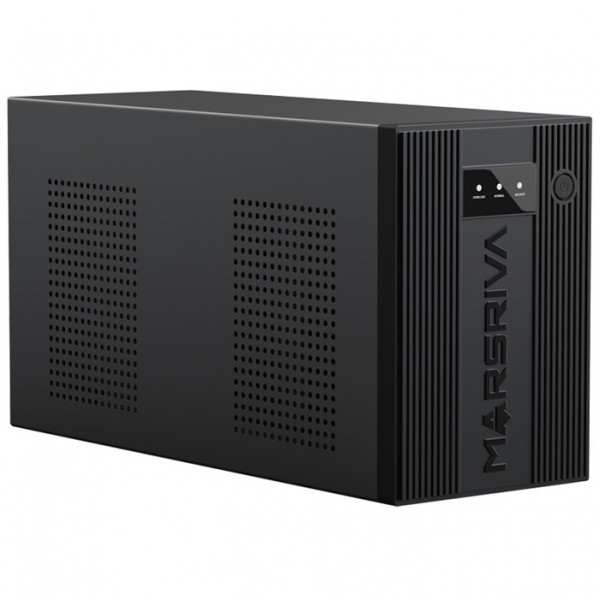 ДБЖ Marsriva MR-UF3000, 3000ВА/1800Вт, Line-Interactive, LED version, 2хSchuko, 4*12V/9Ah, metal