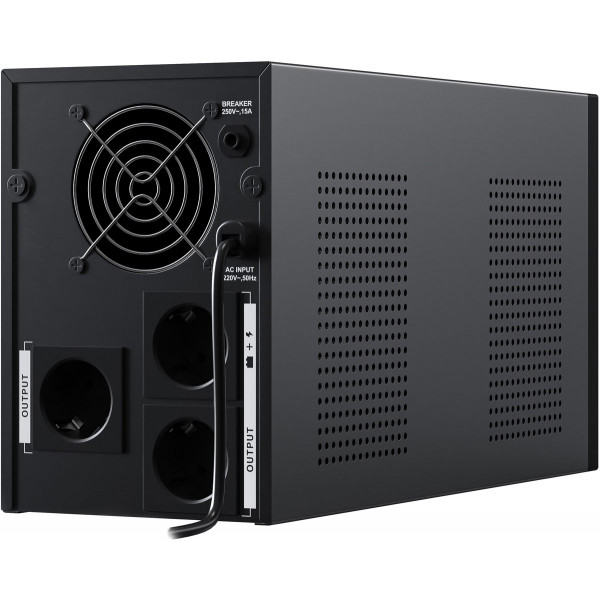 ДБЖ Marsriva MR-UF3000, 3000ВА/1800Вт, Line-Interactive, LED version, 2хSchuko, 4*12V/9Ah, metal