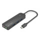 Док-станція USB3.1 Type-C -> USB-Ax3, 3.0/3.5mm Sound Adapter/MicroUSB 10W чорний Vention