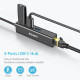 Док-станція USB3.1 Type-C -> USBx3, 3.0/RJ45(1000M) Ethernet 4 in 1 Hub Choetech