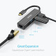 Док-станція USB3.1 Type-C -> USBx3, 3.0/RJ45(1000M) Ethernet 4 in 1 Hub Choetech