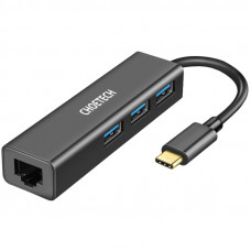 Док-станція USB3.1 Type-C -> USBx3, 3.0/RJ45(1000M) Ethernet 4 in 1 Hub Choetech