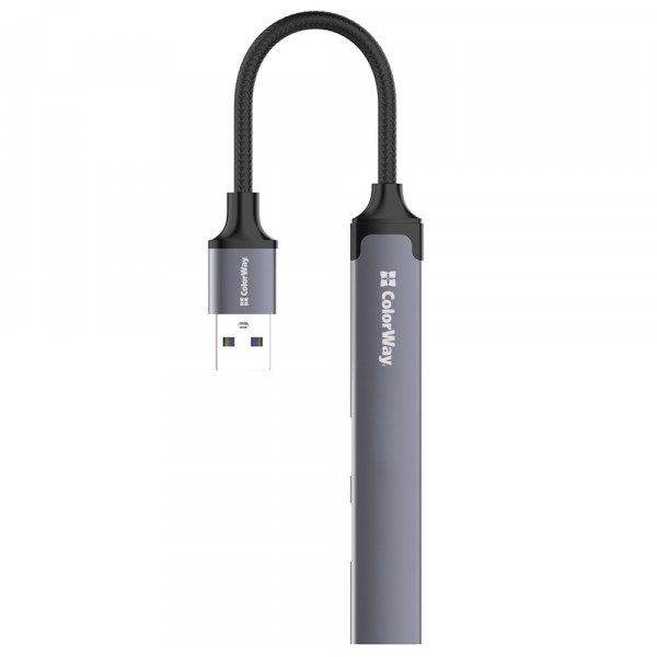 Хаб USB 3.0 -> 2xUSB 2.0+1xUSB 3.0+1xUSB-C Grey ColorWay