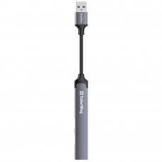 Хаб USB 3.0 -> 2xUSB 2.0+1xUSB 3.0+1xUSB-C Grey ColorWay