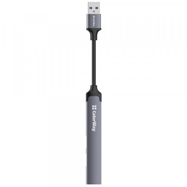 Хаб USB 3.0 -> 2xUSB 2.0+1xUSB 3.0+1xUSB-C Grey ColorWay