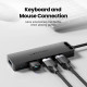 Хаб USB 3.0 -> 4xUSB 3.0, 0.15м, з живленням Micro-USB,чорний Vention
