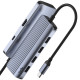 Хаб USB 3.0 Type-C -> 4xUSB-A, 1хUSB-C, 1xHDMI 4K@60 Hz, алюмінієвий корпус, Cudy