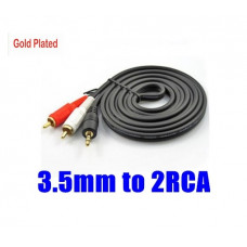 Кабель AUX Audio TRS - RCAx2 M/M 3.0 м чорний