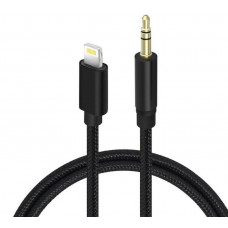 Кабель AUX Lightning - TRS Audio M/M 1м Black