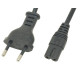 Кабель живлення 220В 1.5 м, 0,5мм2 IEC-C7 (для аудіо-відео техніки)