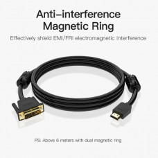 Кабель HDMI M - DVI (24+1 24+5), 5.0 м, PVC Vention