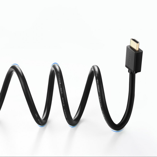 Кабель HDMI M - M, 3.0 м, V2.0 Cafule 4K, HD104 UGREEN Чорний