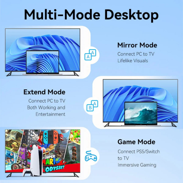 Кабель HDMI M - M, 8.0 м, V2.0, 4K 60Гц, обплетення, Zinc Alloy Type чорний Vention