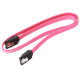 Кабель SATA 3.0 7pin, F/F, 0.5 м, із защіпками, червоний