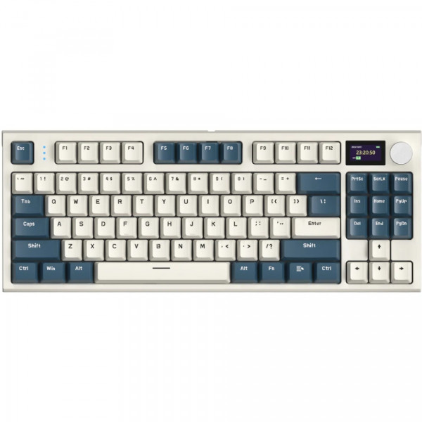 Клавіатура ігрова механічна Attack Shark K86 87кл.RGB, Wireless, TFT disp, Blue Whale Switch