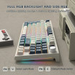Клавіатура ігрова механічна Attack Shark K86 87кл.RGB, Wireless, TFT disp, Blue Whale Switch
