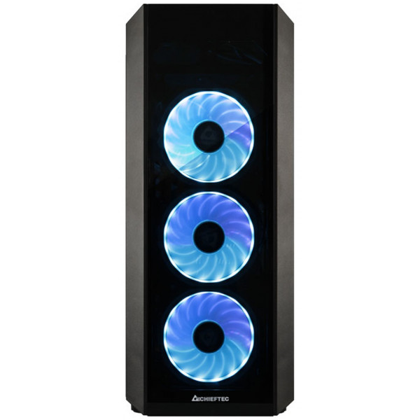 Корпус Chieftec SCORPION III GL-03B-OP 4x120mm A-RGB, ATX, без БЖ, Black