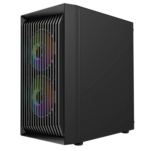 Корпус LogicConcept ATOS MESH+GLASS ARGB fans 3x120mm BLACK без БЖ mATX