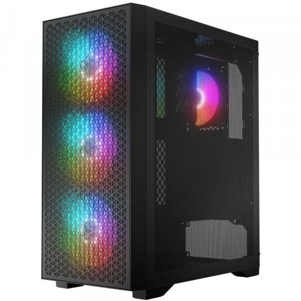 Корпус LogicConcept DART PRO ARGB MIDI BLACK MESH fans 4x120mm без БЖ ATX
