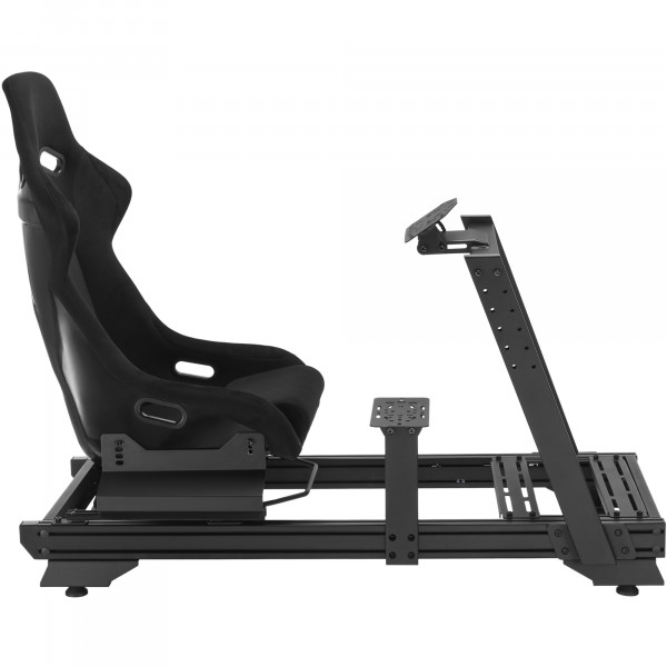 Крісло ігрове кокпіт AGN із кріпленням для керма, педалей та коробки передач чорне