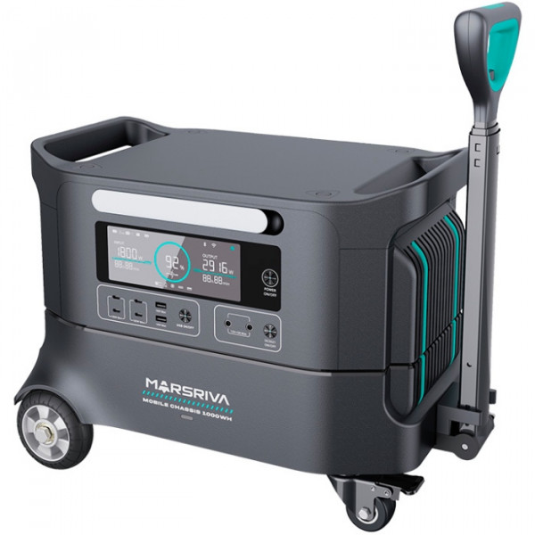 Marsriva HES20 модульна зарядна станція з базою 2200 Вт 2074Вт/г, 4xAC USB-C, UPS, LiFePO4 App