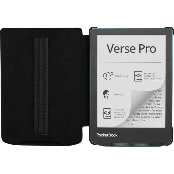 Обкладинка PocketBook 6", Verse(PB619/629/634), Shell Strap cover, чорна