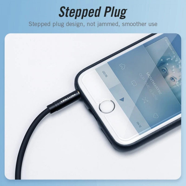 Перехідник аудіо Jack 3.5mm TRRS M -> 2X 3.5mm F (мікрофон + навушники) чорний Vention