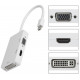 Перехідник mini DisplayPort M -> HDMI/VGA/DVI (24+5), FHD 1080p