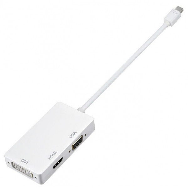 Перехідник mini DisplayPort M -> HDMI/VGA/DVI (24+5), FHD 1080p