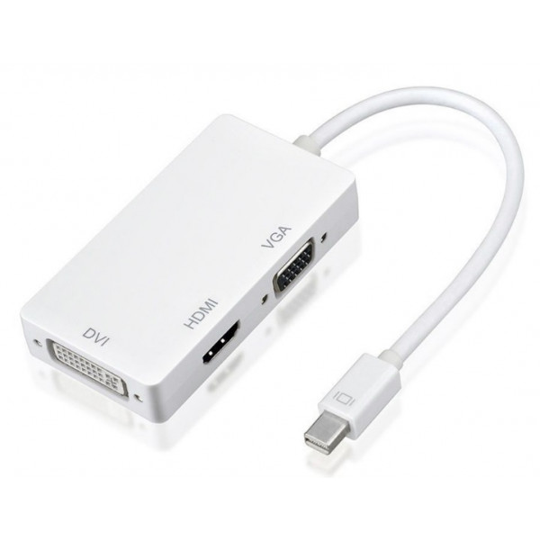 Перехідник mini DisplayPort M -> HDMI/VGA/DVI (24+5), FHD 1080p
