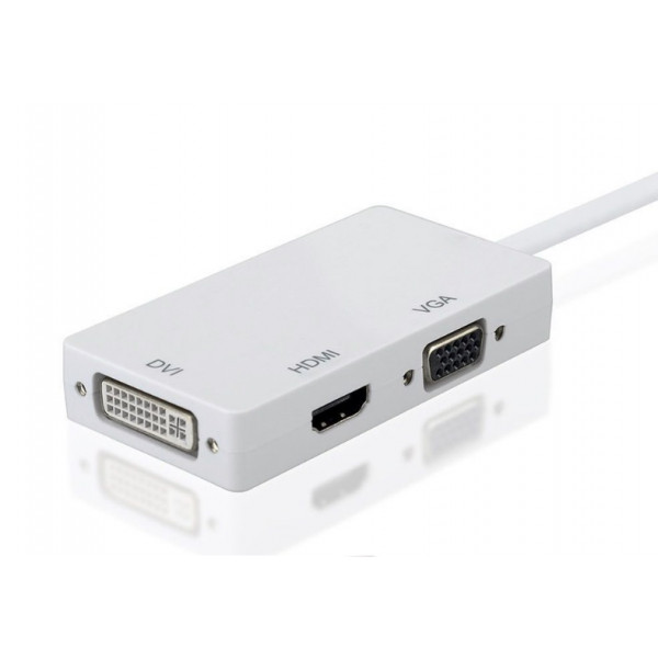Перехідник mini DisplayPort M -> HDMI/VGA/DVI (24+5), FHD 1080p