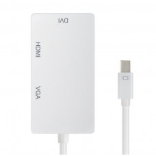 Перехідник mini DisplayPort M -> HDMI/VGA/DVI (24+5), FHD 1080p